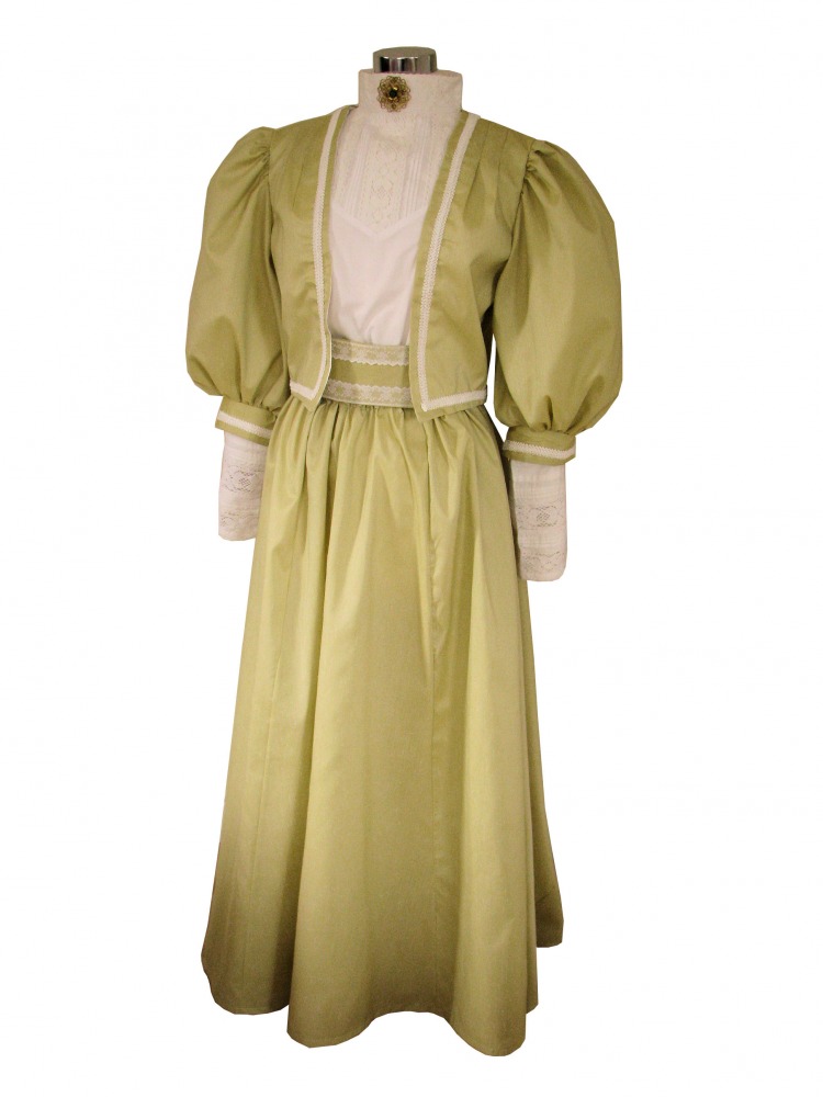 Ladies Edwardian Suffragette Titanic Downton Abbey Tea Party Costume And Hat Size 10 - 12 Image